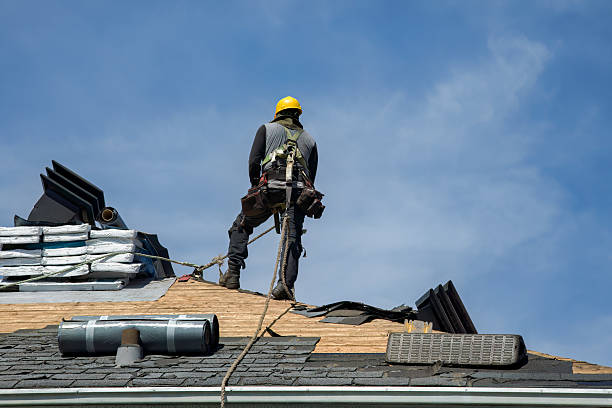 Professional Roofing technician working in Parish, NY